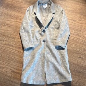 Old Navy Gray Brushed Knit Long Line Coat Women’s size XS